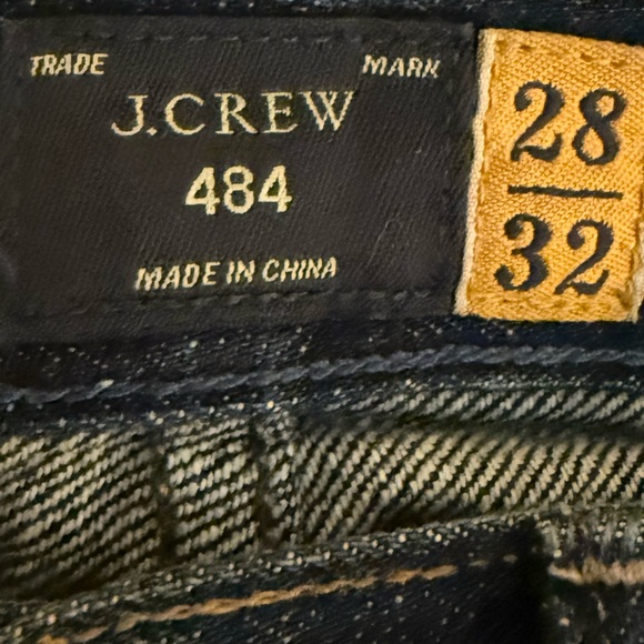 J. Crew Men's Dark Wash 484 Straight Jeans - Size 28/32 - Picture 2 of 3